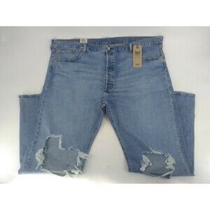 BIG&TALL LEVI'S 501 ORIGINAL FIT DENIM JEAN MENS SIZE 48X32 DESTRUCTION NEW NWT